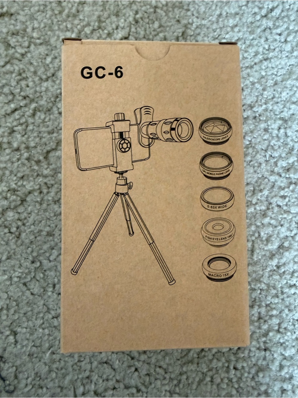 GC-6 Smartphone Camera Lens Kit - Brown